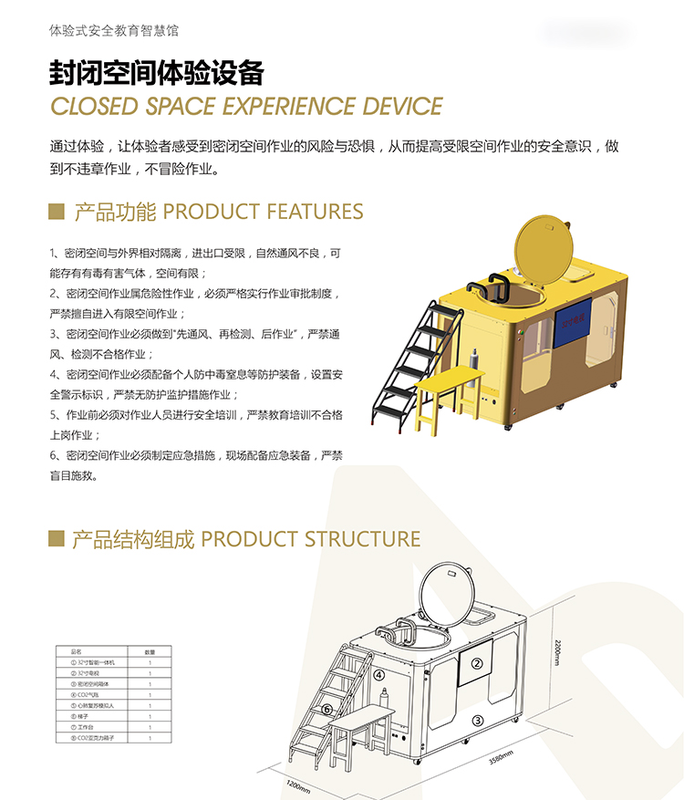 安邦致远封闭空间体验设备为您的安全保驾护航